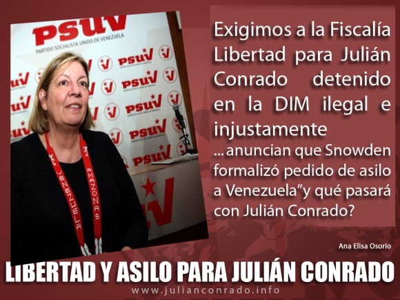 Ana Elisa Osorio exige la libertad de Julián Conrado