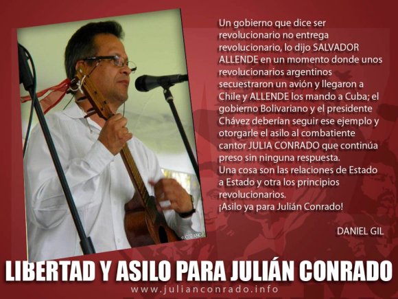 Daniel Gil exige la libertad de Julián Conrado