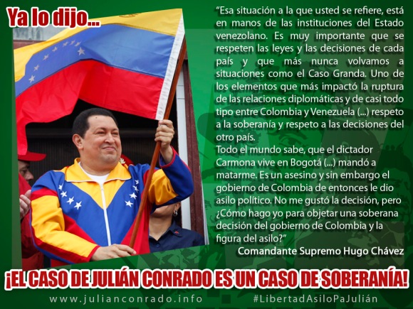 Hugo Chávez habla de Julián Conrado